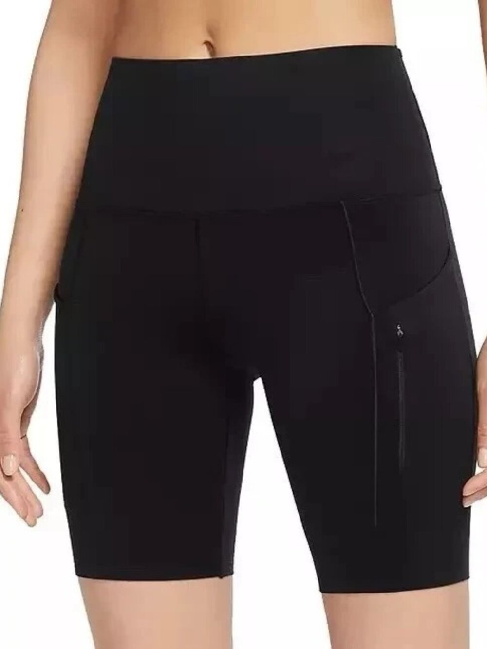 Nike One High-Waisted 8" Biker Shorts With Pockets - Black - Women's XXL - NWT